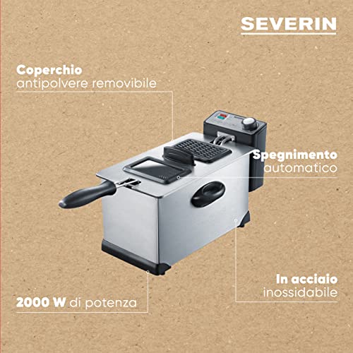Severin FR 2431 friggitrice elettrica 3 litri inox