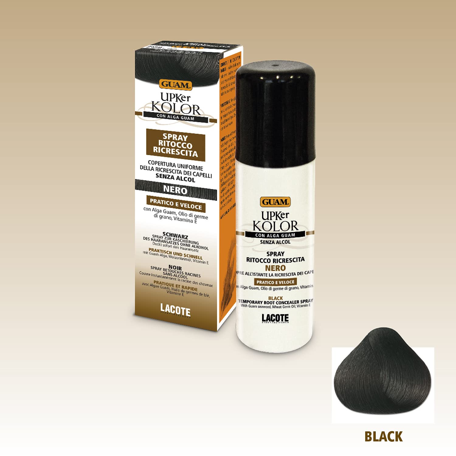 Guam Upker Kolor spray ricrescita 75 ml nero