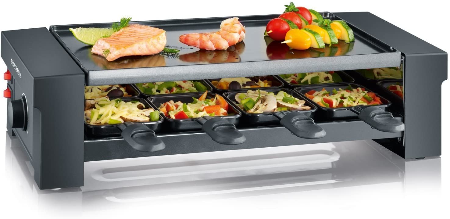 Severin RG 2681 raclette grill 8 persone 1100W nero