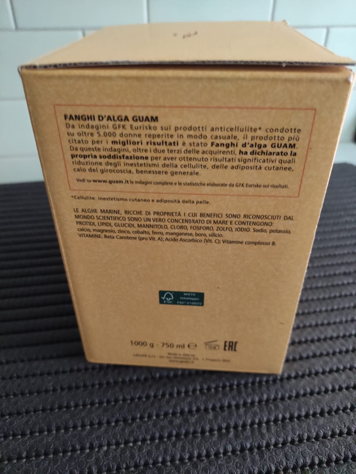 Guam Fanghi d'Alga Fango Anticellulite 1 kg Formula Classica
