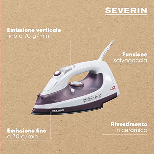 Severin Cura dei vestiti BA 3210 ferro da stiro vapore ceramica