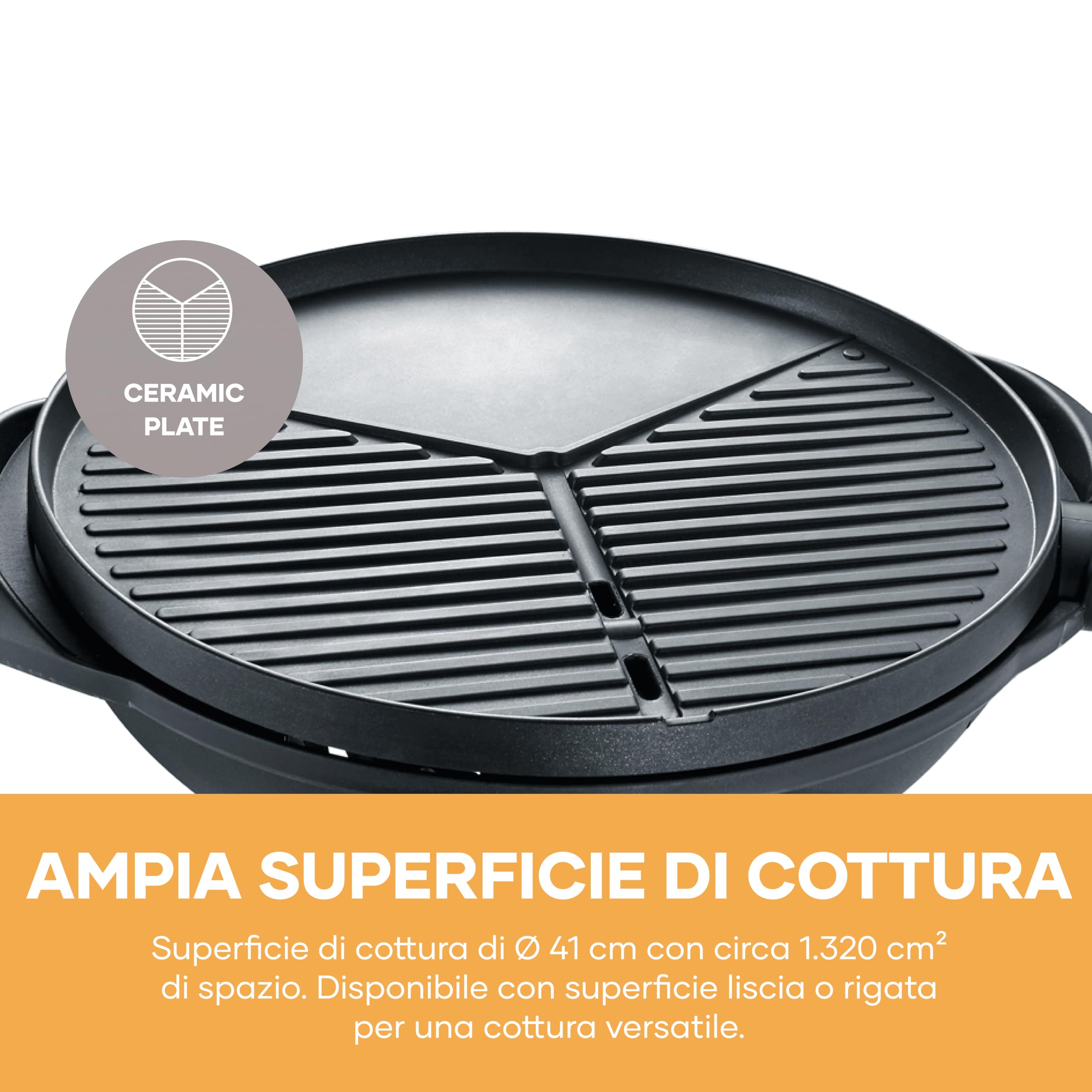 Severin PG 8541 Barbecue Elettrico 41cm 2000W Nero