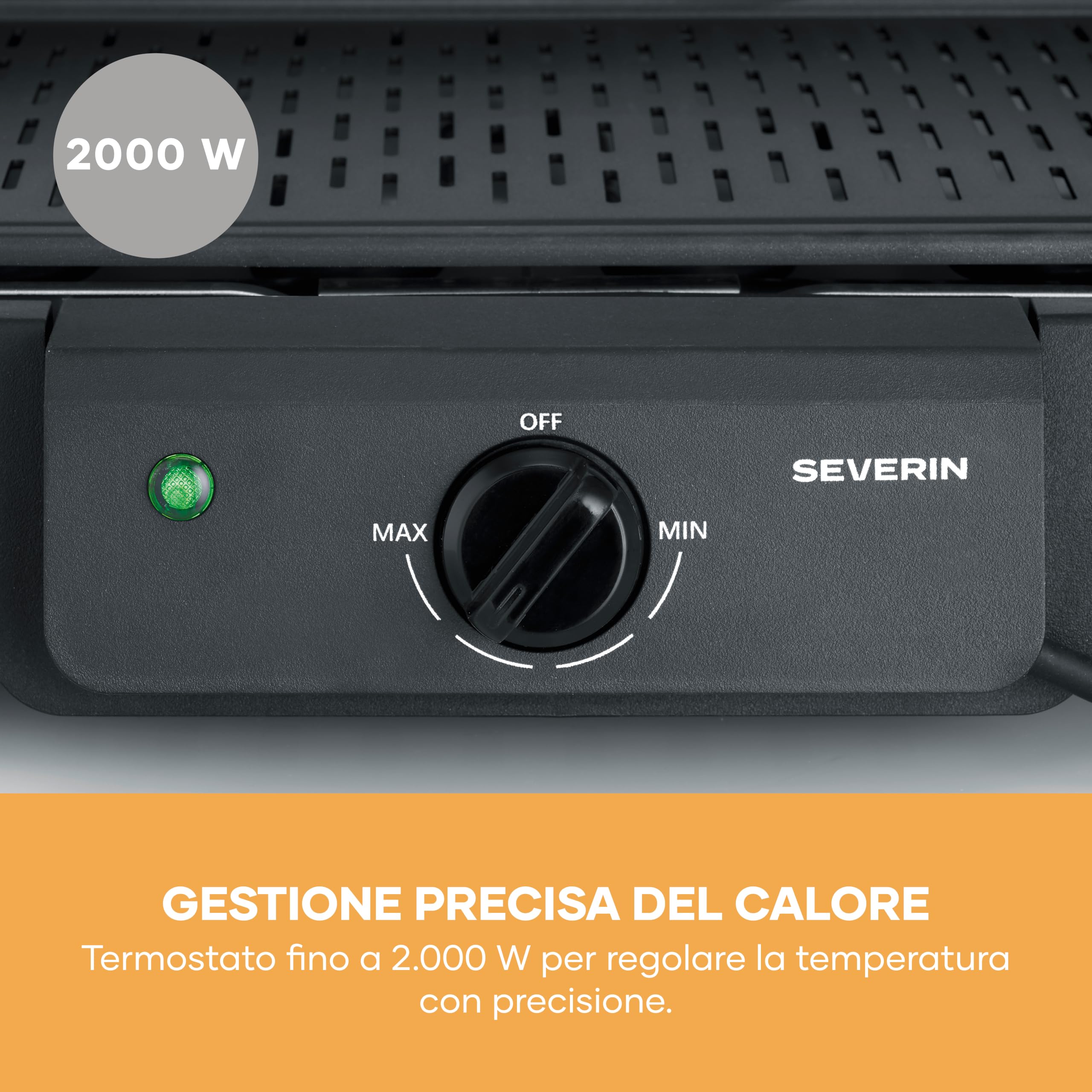 Severin 8595 Grill Elettrico da Tavolo 2000W
