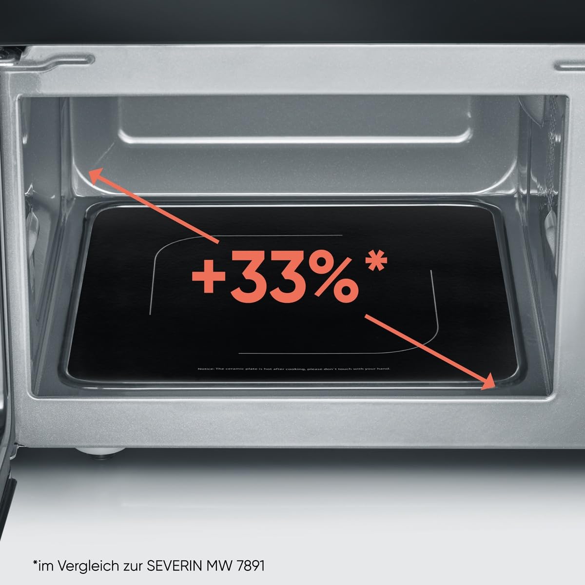 Severin MW 9587 microonde fondo vetro nero