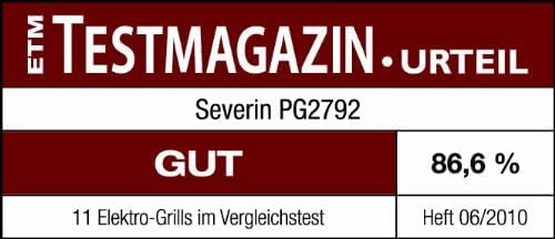 Severin PG 2792 barbecue elettrico 2500W nero con piedi