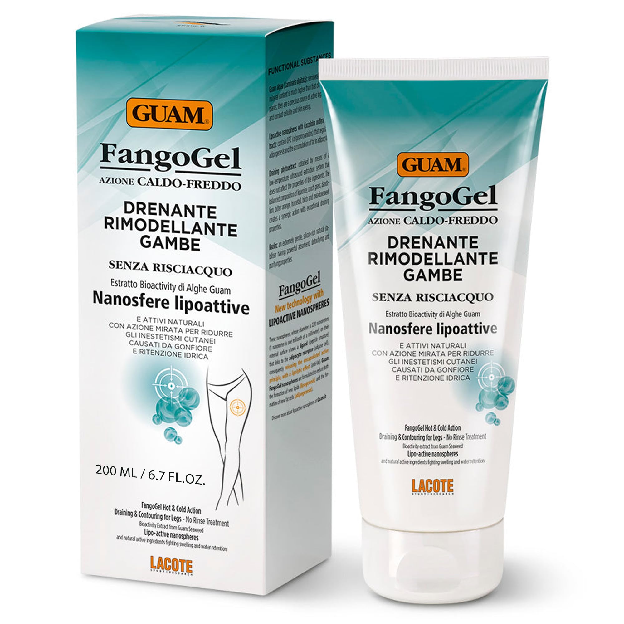 Guam FangoGel Gambe Drenante fangogel 500 g anticellulite