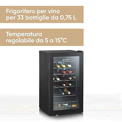 Severin KS 9894 cantinetta vino 33 bottiglie 95L nero