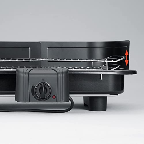 Severin PG 2791 barbecue elettrico con paravento 2500W nero