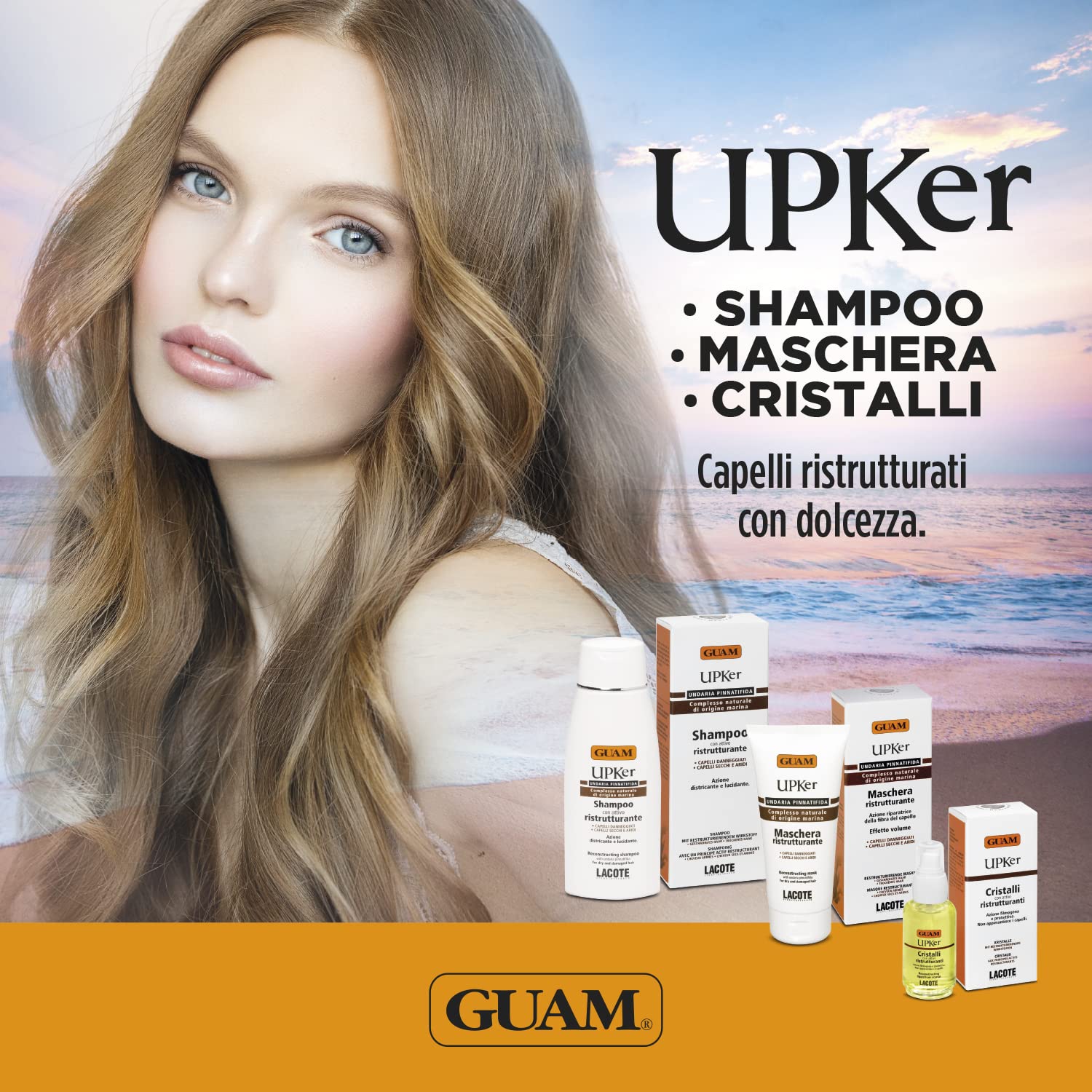 Guam Upker Capelli Shampoo Ristrutturante 200 ml Cheratina