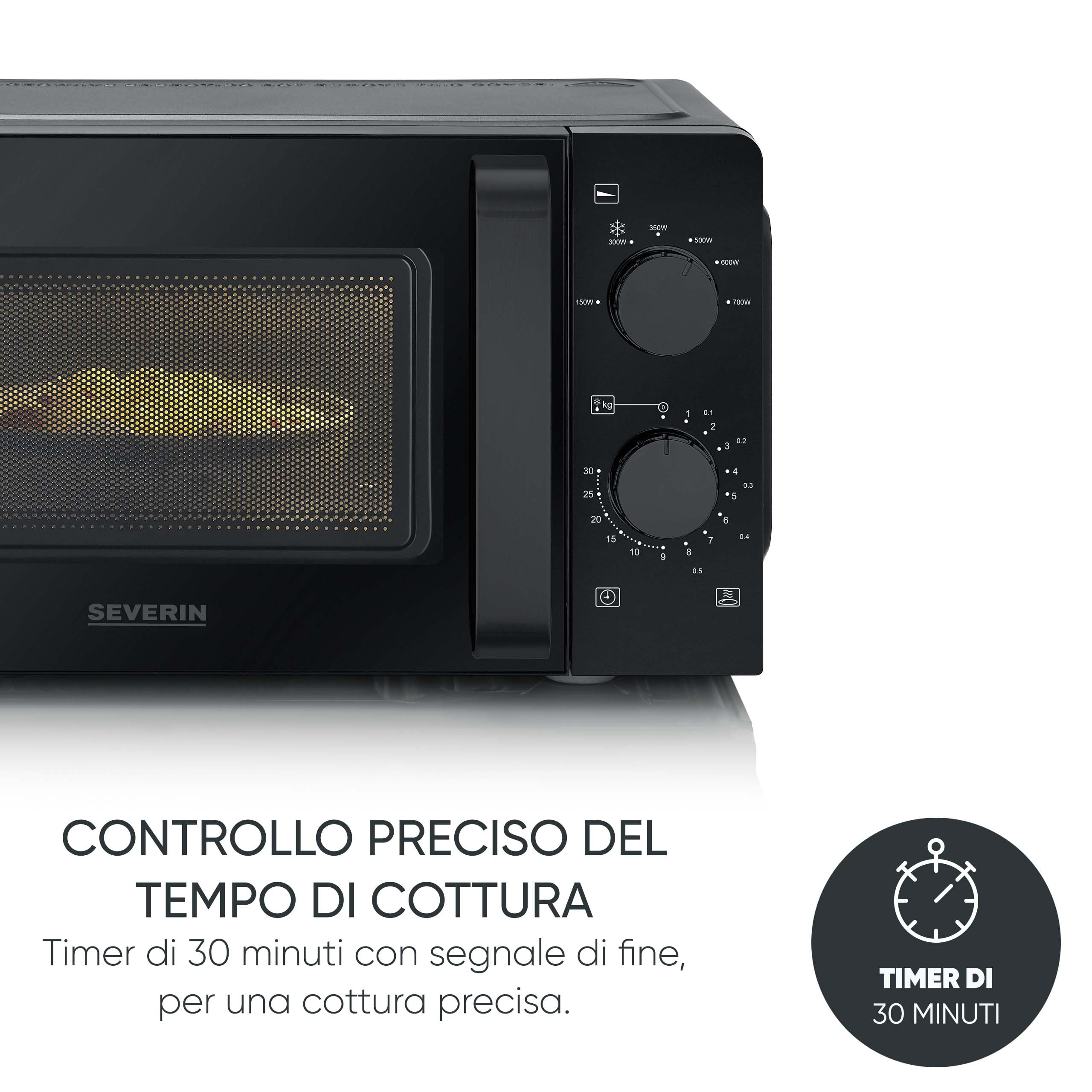 Severin MW 9180 Microonde 19 L 700W Grill Nero