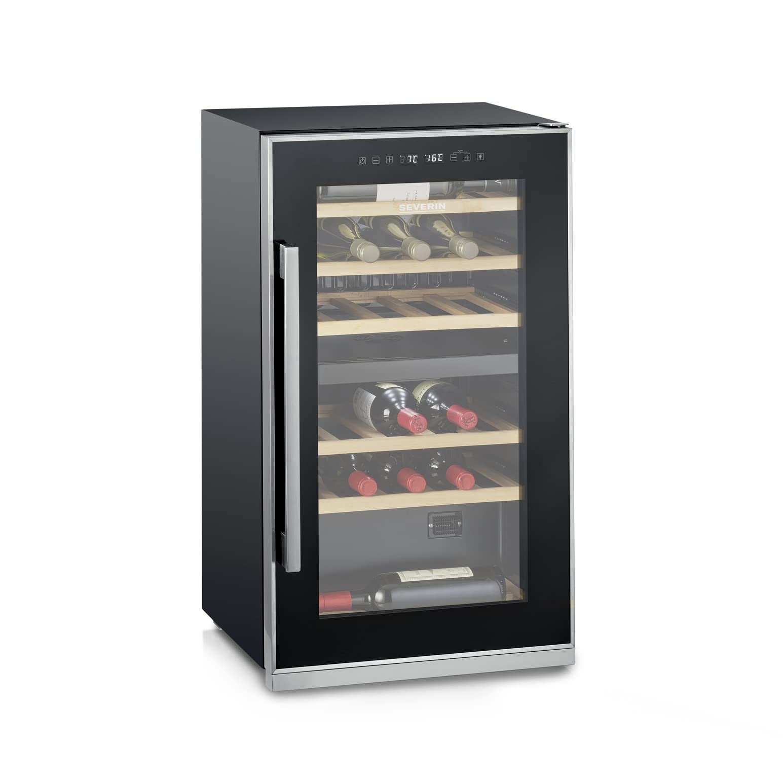 Severin WKS8894 Cantinetta Vino 28 Bottiglie Nero LED