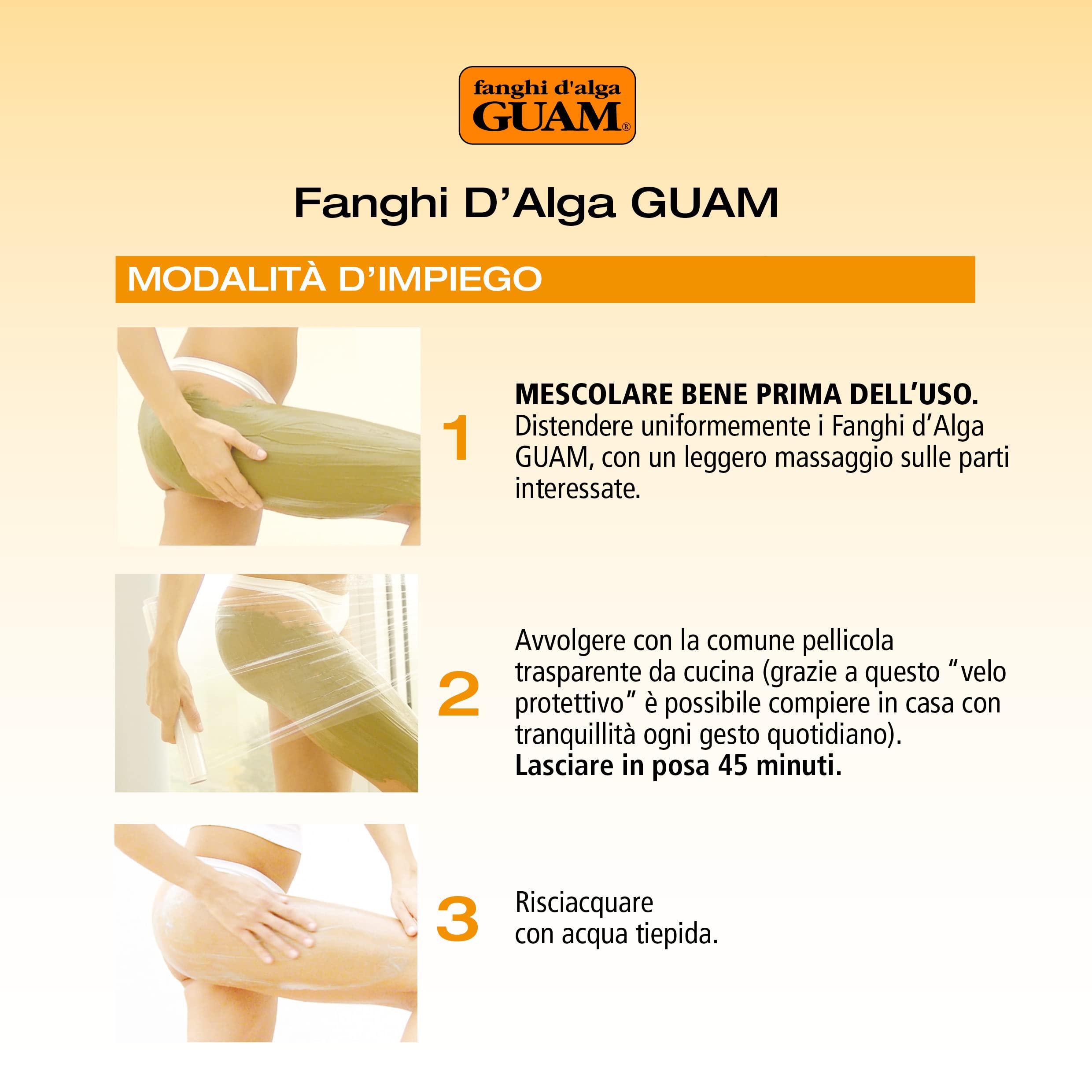 Guam Fanghi d'Alga fango anticellulite 2x1000 g + 2 creme 250 ml