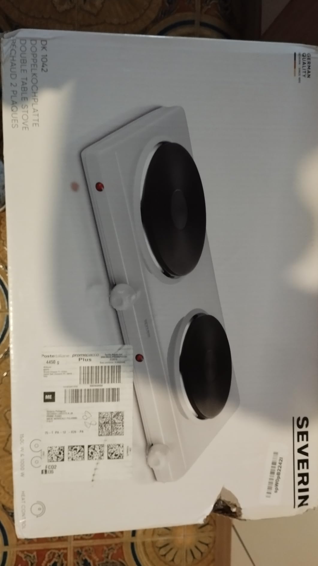 SEVERIN DK 1042 fornello doppio 2500W piastra bianca