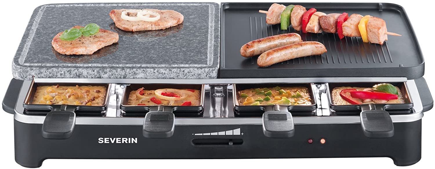Severin RG 2341 Raclette Party Grill Nero 1500 W 8 Persone