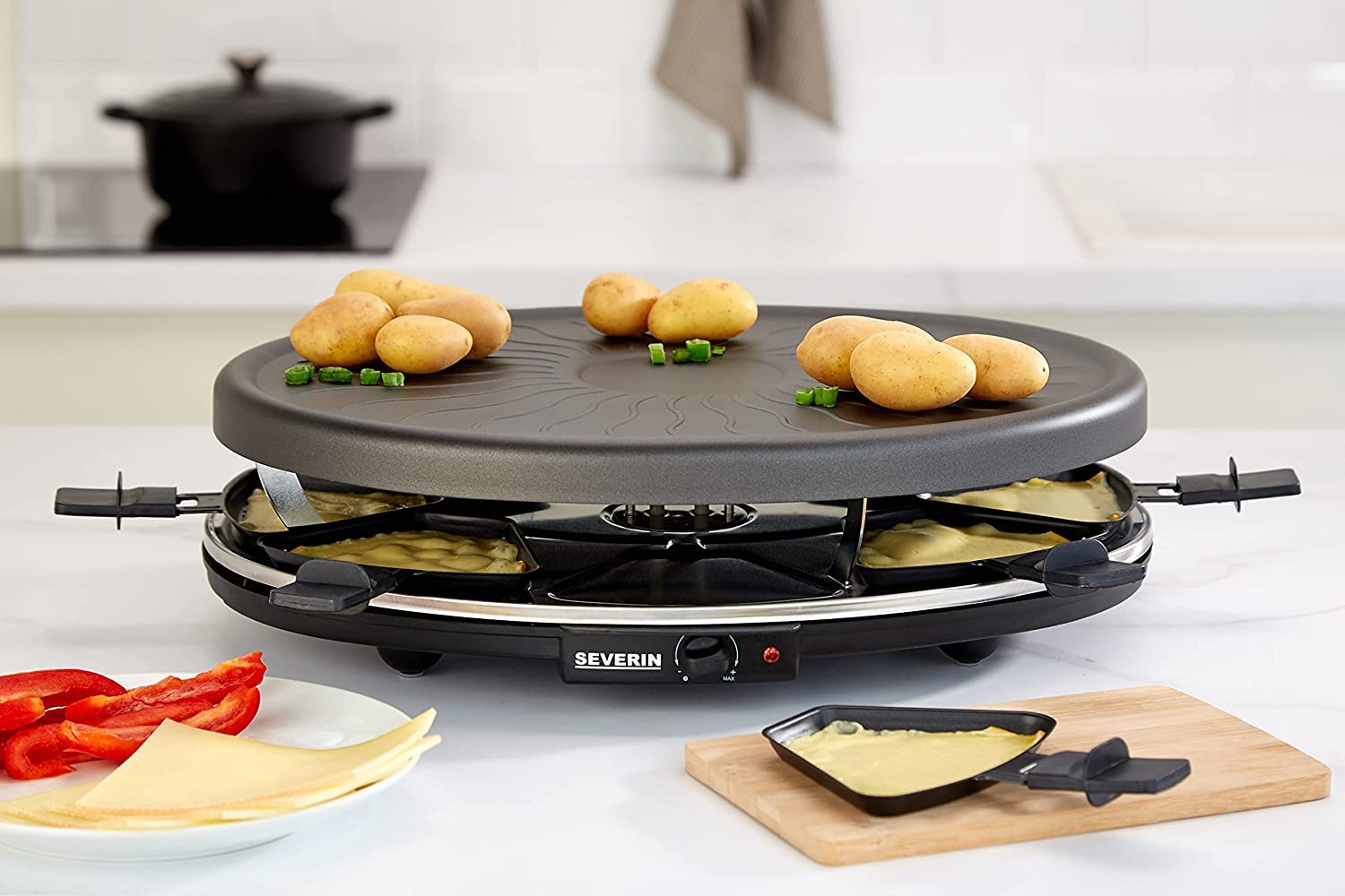 Severin RG 2681 raclette grill 8 persone 1100W nero