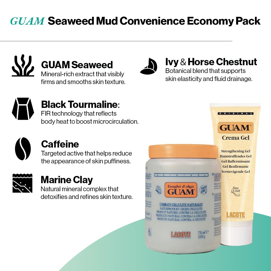 Guam Tourmaline F.I.R. fanghi alga 1000 g + crema gel 200 ml