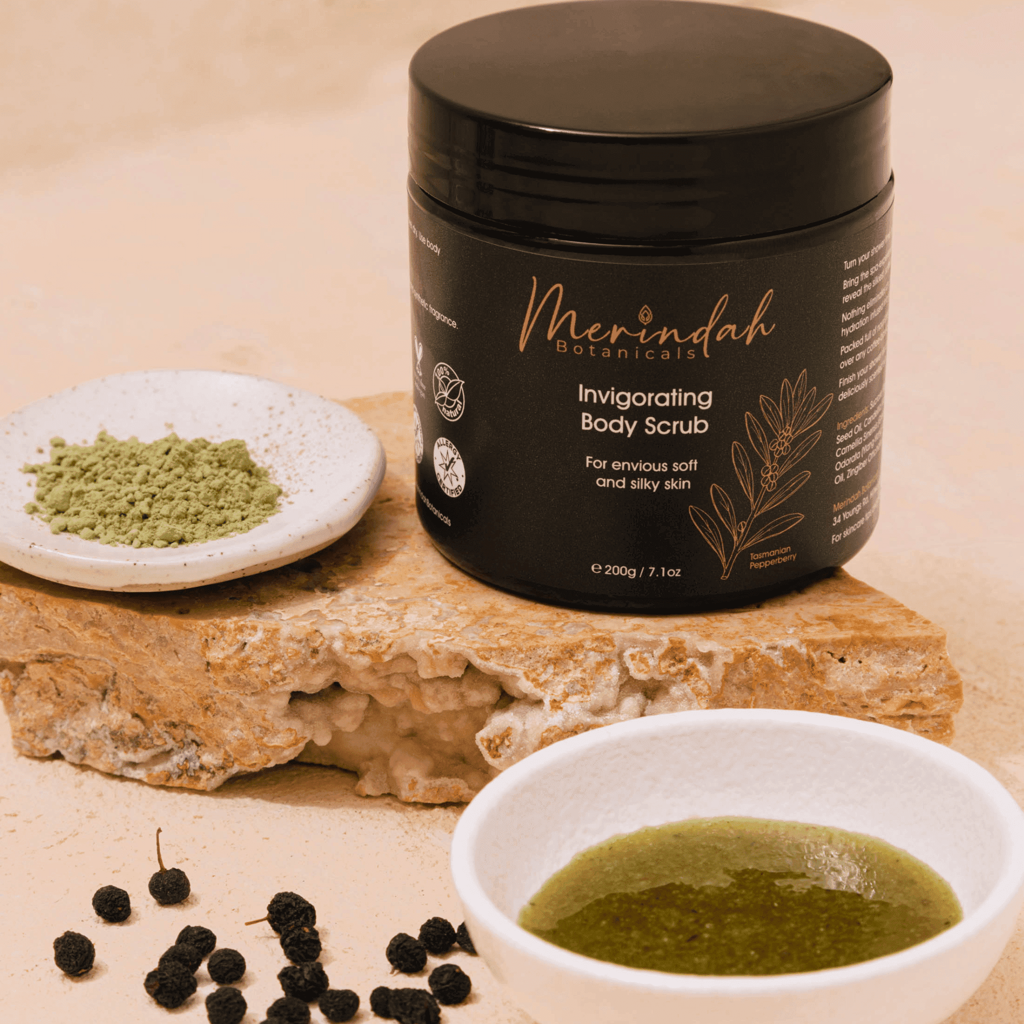 Merindah Botanicals Body Scrub corpo esfoliante idratante