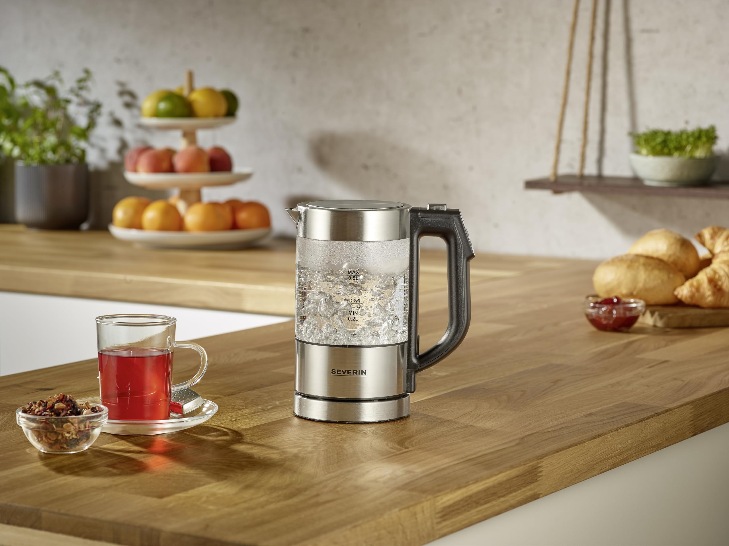 Severin WK 3458 Bollitore Vetro 0,5 L Temperatura Regolabile