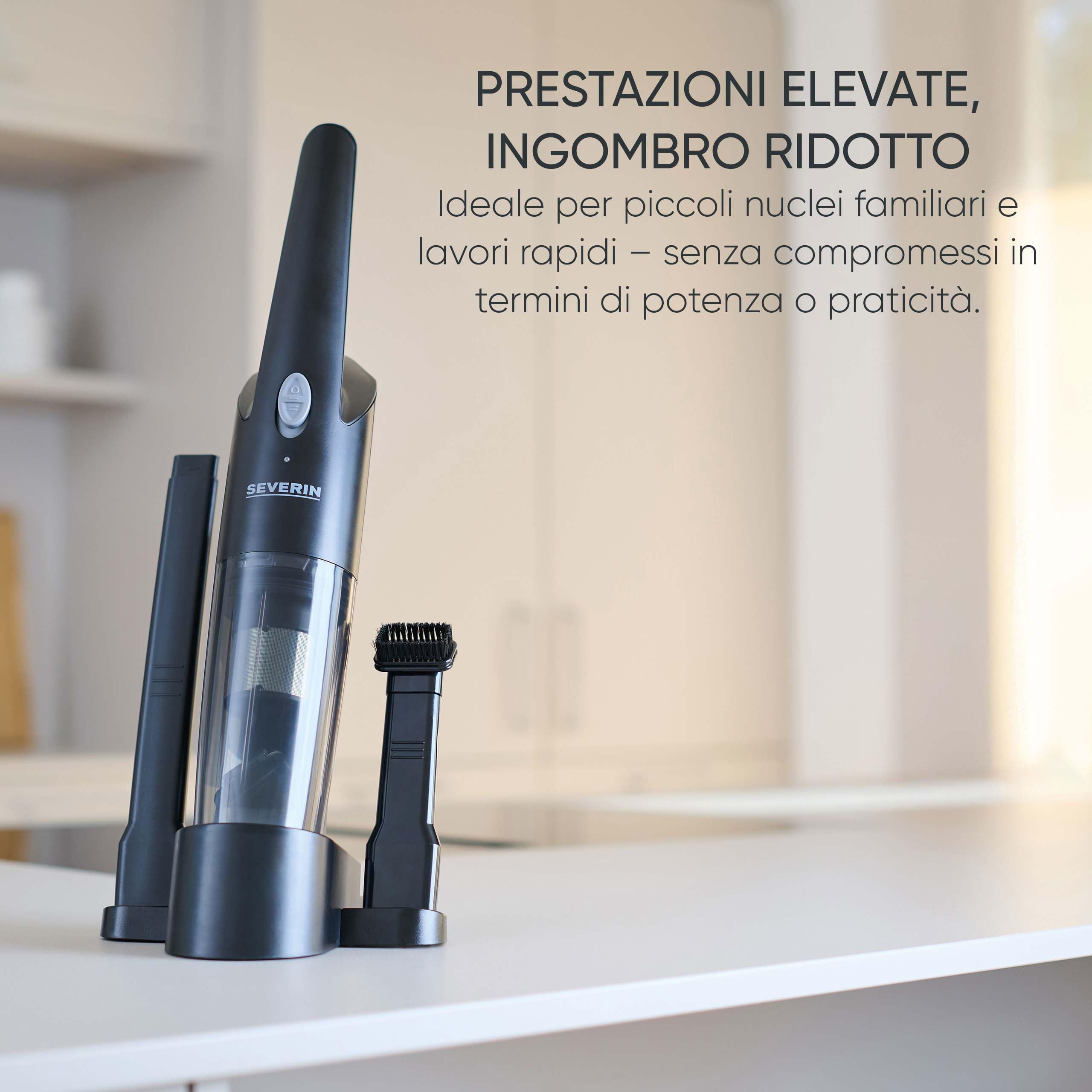 Severin Pulizia HV 7132 aspirapolvere portatile 3in1 nero