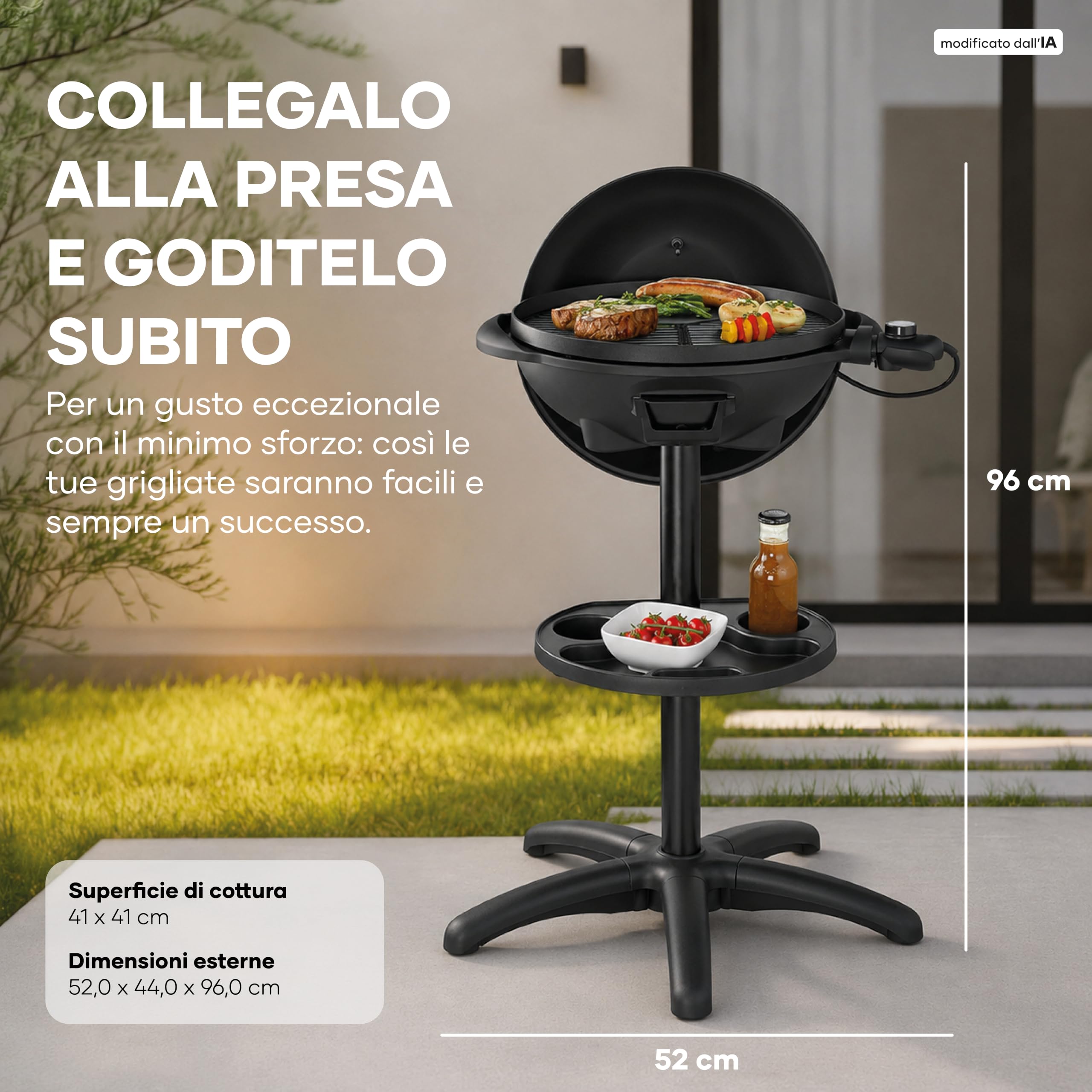 Severin PG 8541 Barbecue Elettrico 41cm 2000W Nero