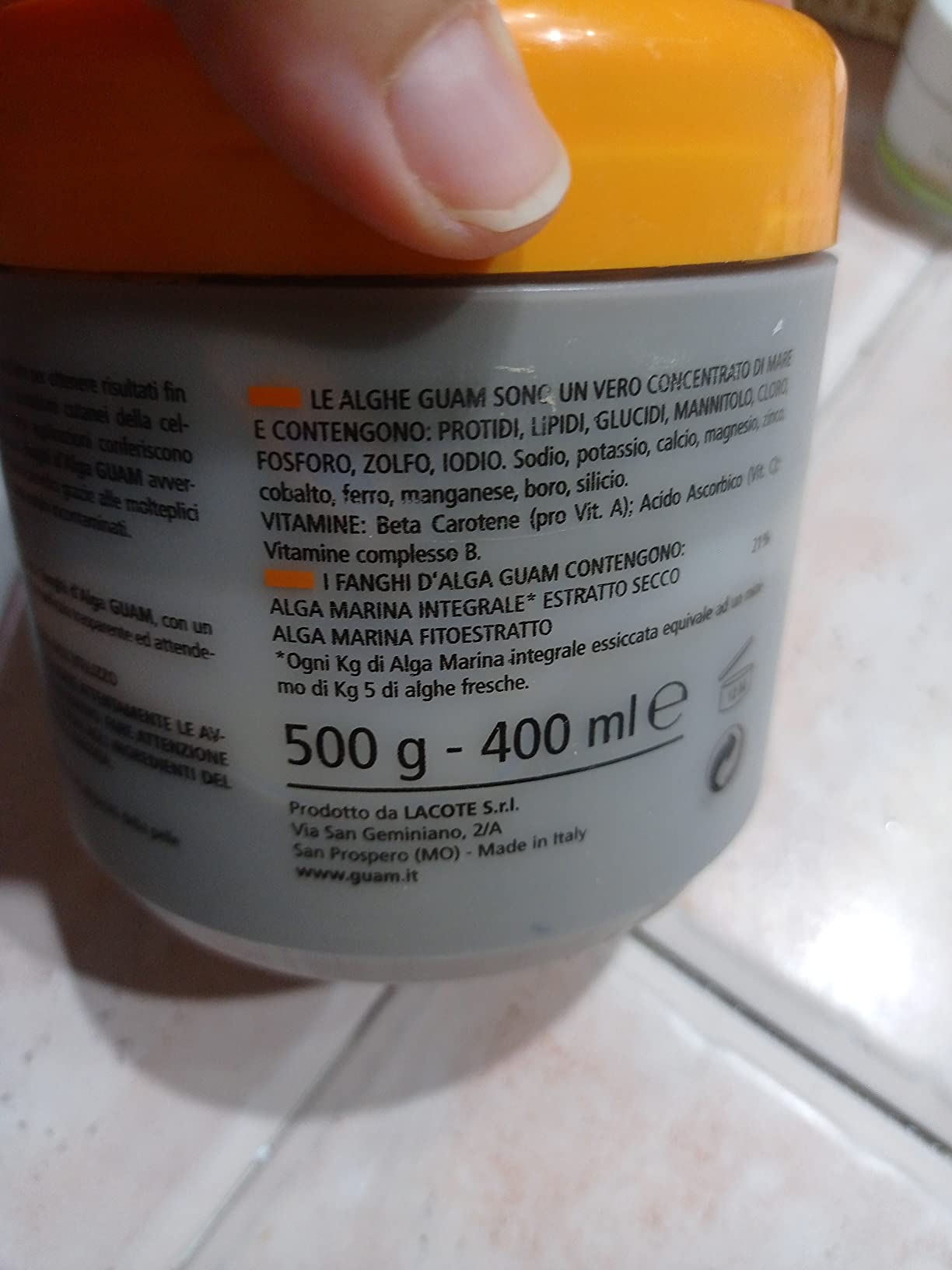 Guam Fanghi d'Alga Classica Fango 500 g Anticellulite
