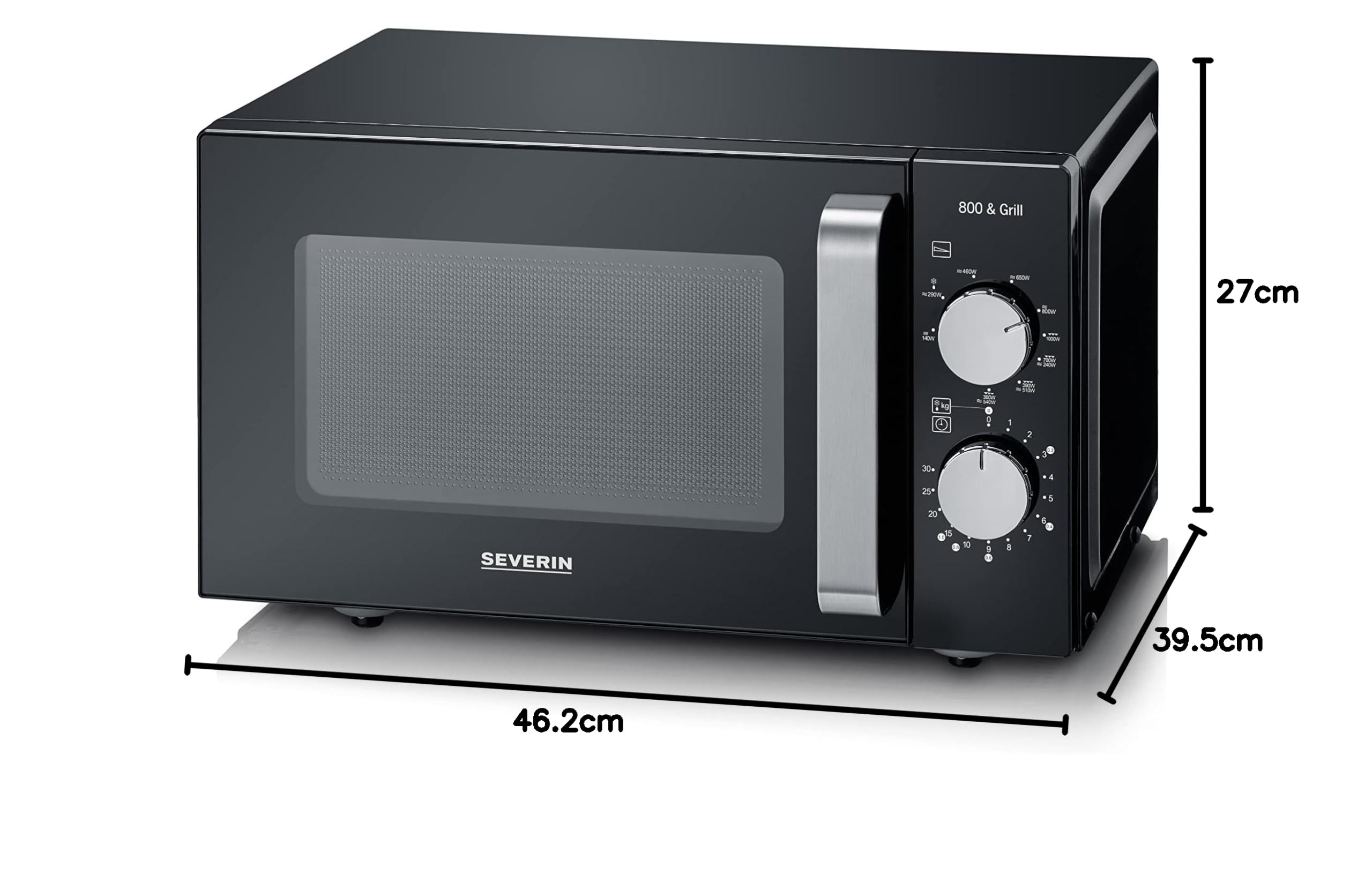 Severin MW 7762 Microonde Grill 20L 800W Nero/Inox