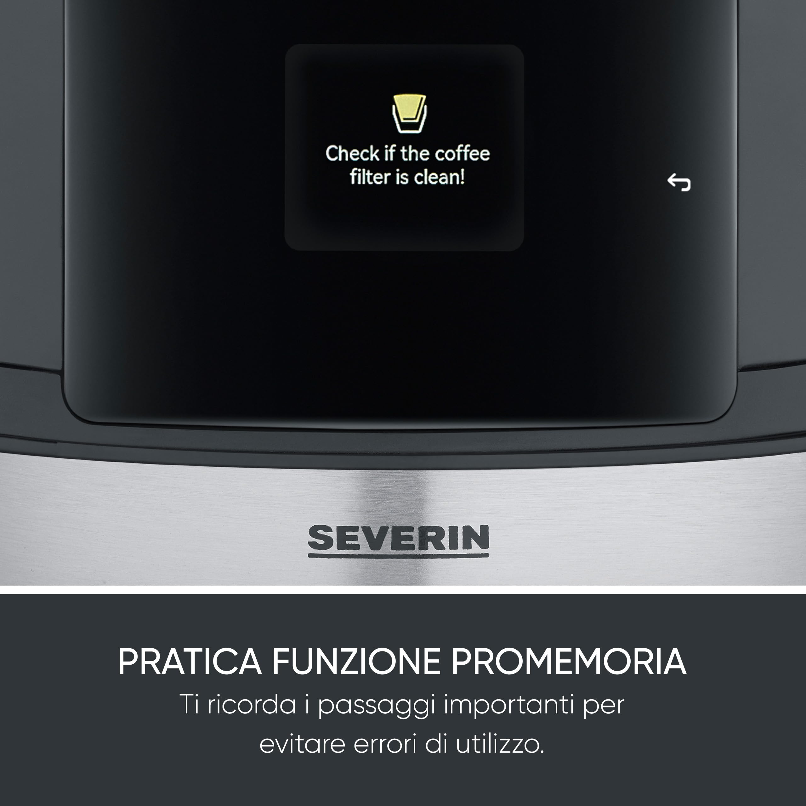 Severin FILKA KA 9694 caffettiera filtro caraffa vetro macinino