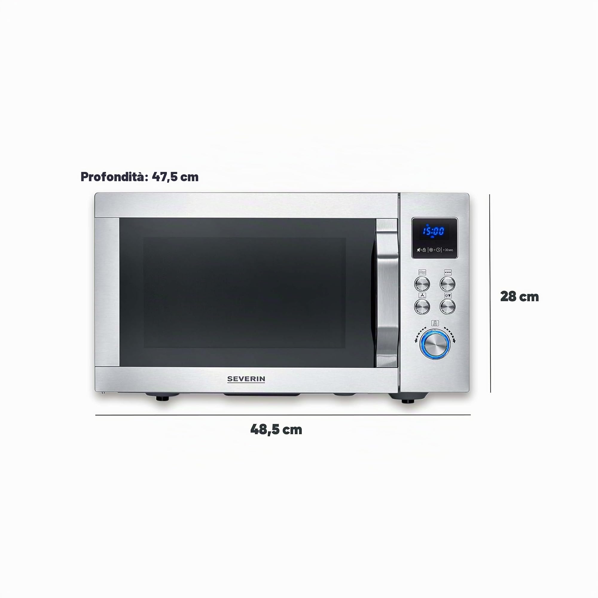 Severin MW 7918 Microonde Grill 900W Acciaio