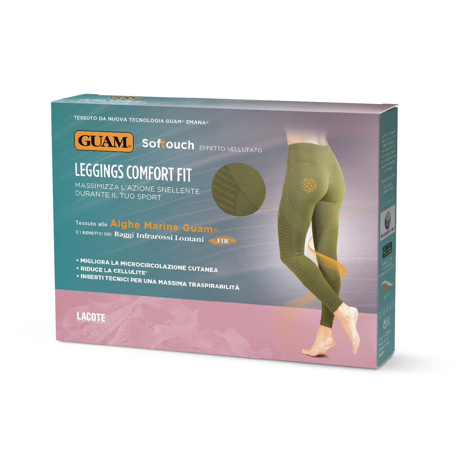 Guam Fibramar Leggings Comfort Fit Verde L-XL Sport