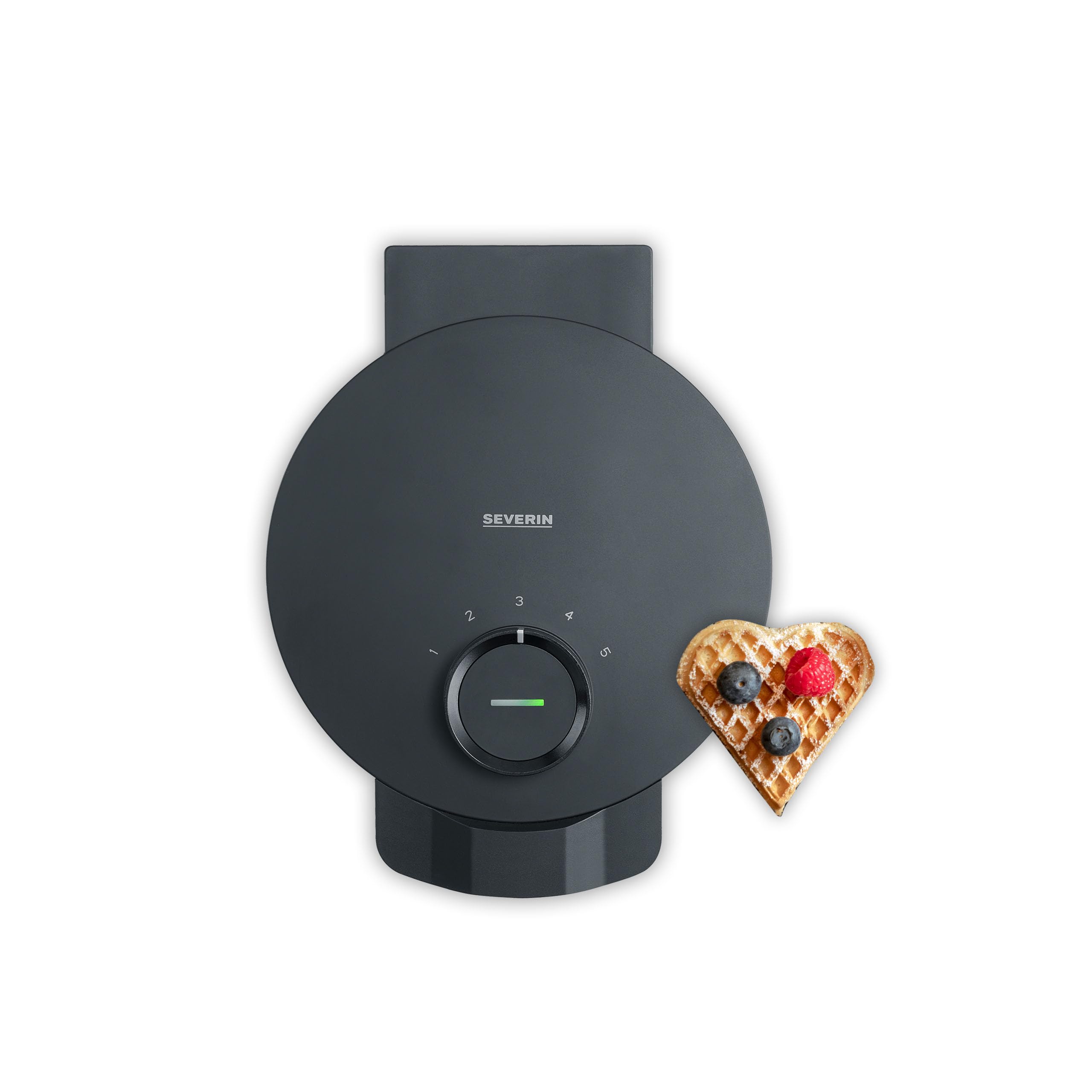 Severin WA 2103 macchina waffle cuore nero-inox 1300W