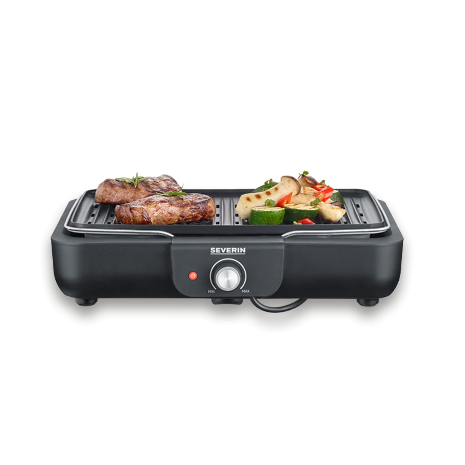 Severin PG 8556 Barbecue da Tavolo Piastra Alluminio Poco Fumo