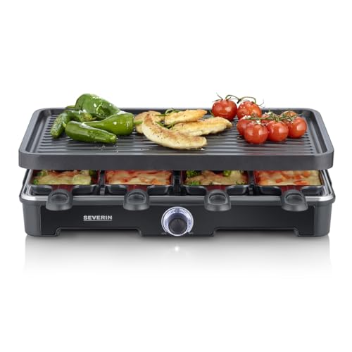 Severin Cibo divertente RG 9670 raclette grill 8 padelline nero