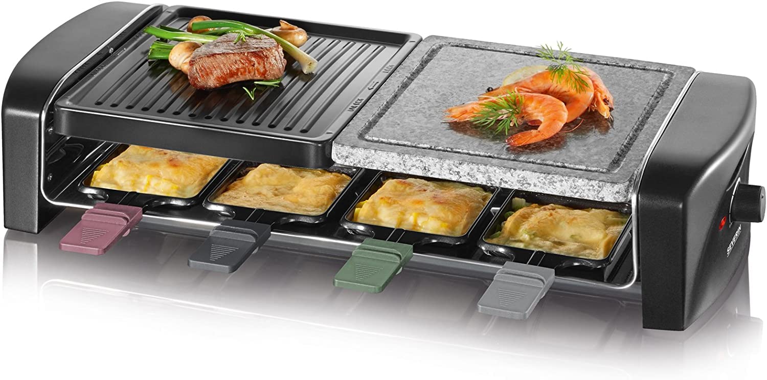 Severin RG 9645 Raclette Grill 8 Persone 1400 W Pietra