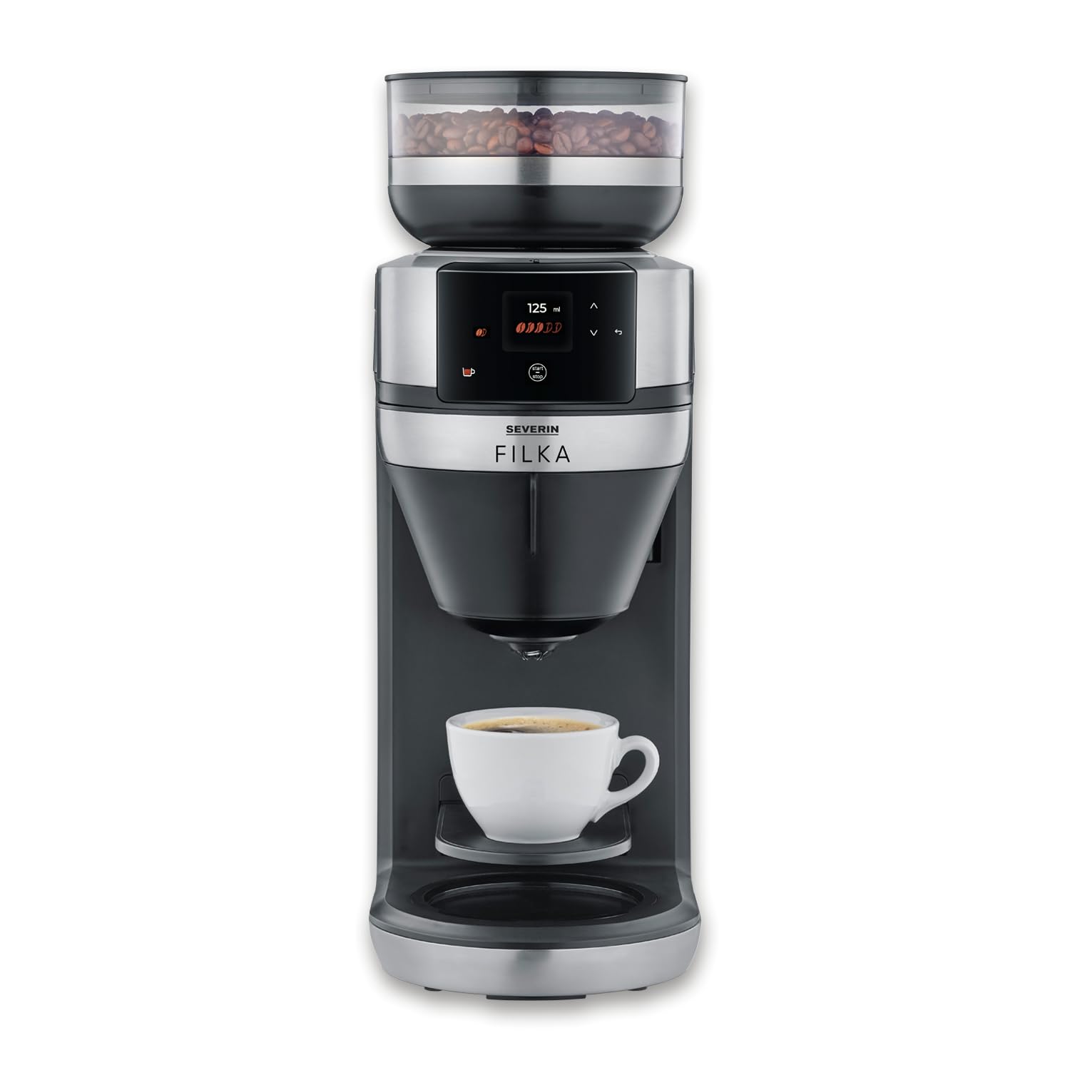 Severin Filka KA 4852 macchina caffè filtro con macinino nero