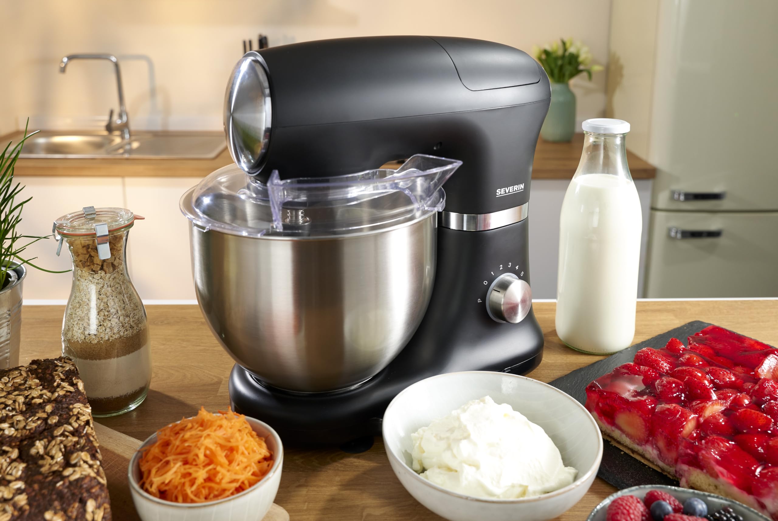 Severin KM 3898 impastatrice planetaria con bilancia 1000 W 5,5 L