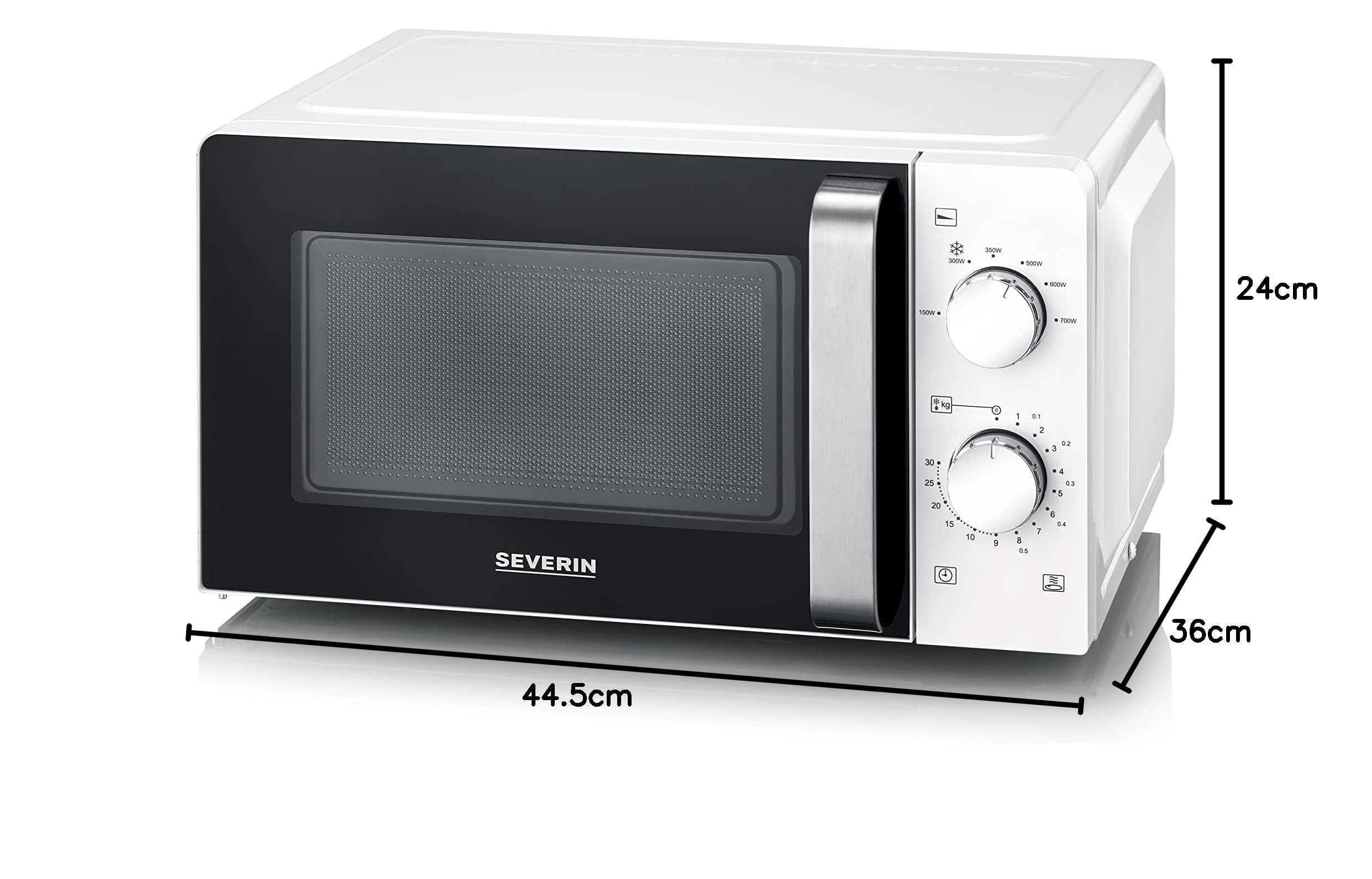 Severin MW 7885 Microonde Analogico Bianco-Nero