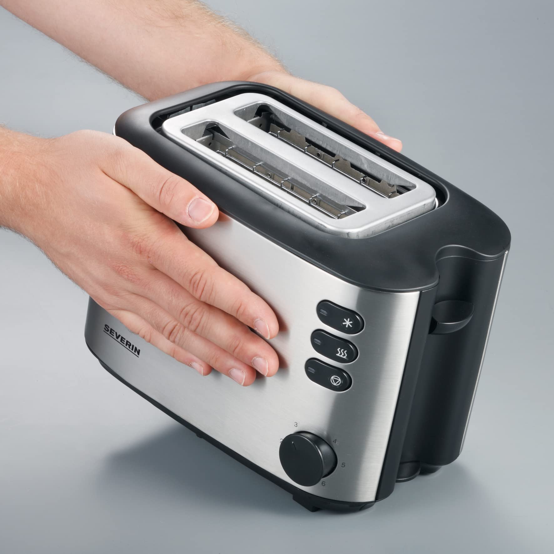 Severin AT 2514 tostapane 2 fette inox fessura lunga